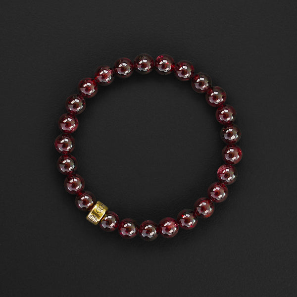 Garnet deals gold bracelet