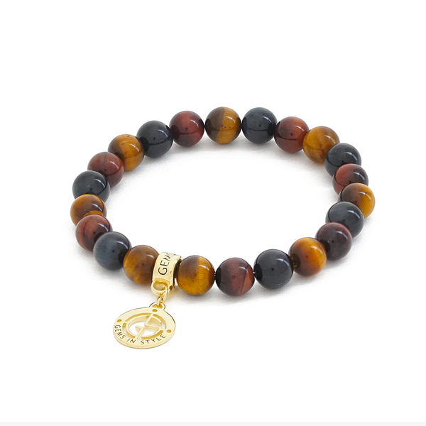 【AEKKI】Secret Code Tigers Eye Gemstone Bracelet Crystal Code ⋅ Tiger Eye ⋅ Bracelet - Gems In Style