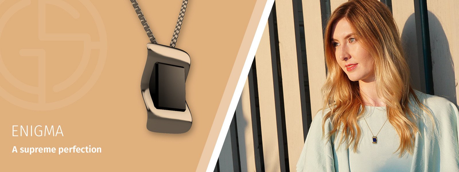 GEMS IN STYLE silver necklaces, Enigma collection, natural gemstones, 925 Sterling Silver with Rhodium or 14K Gold plating. Modern Minimalist Gemstone Jewellery.