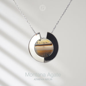 Athena Aegis ⋅ Montana Agate ⋅ Necklace