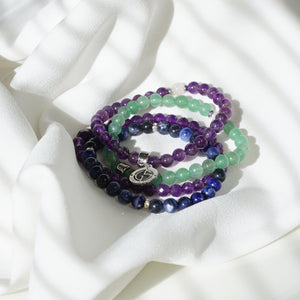  Natural gemstone bracelets with silver charms by Gems In Style Jewellery
