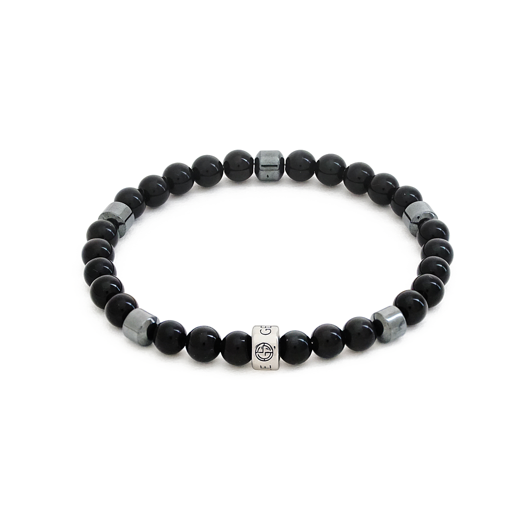 Natural obsidian stone online bracelet
