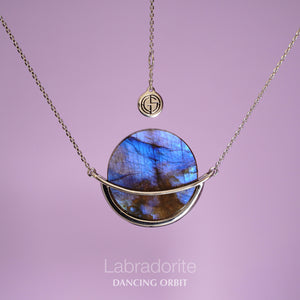Labradorite gemstone silver necklace by Gems In Style Jewellery