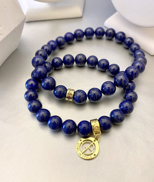 Lapis Lazuli natural gemstone bracelets by Gems In Style Jewellery